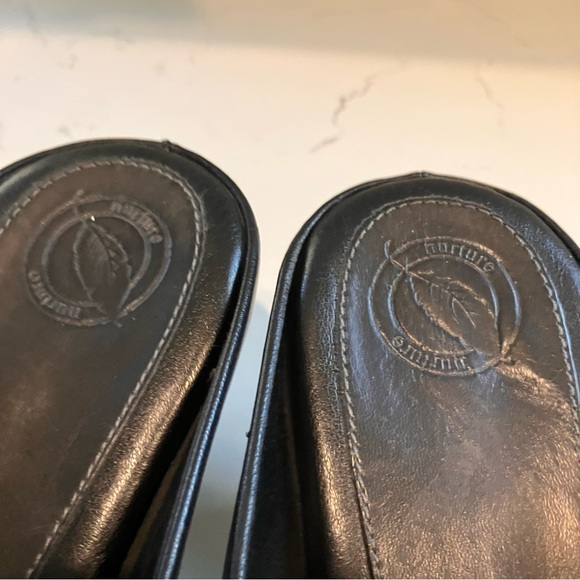 Nurture Mules Womens Size 11M Black Leather Clogs Dress Comfort Shoes Slip Ons - Picture 6 of 10